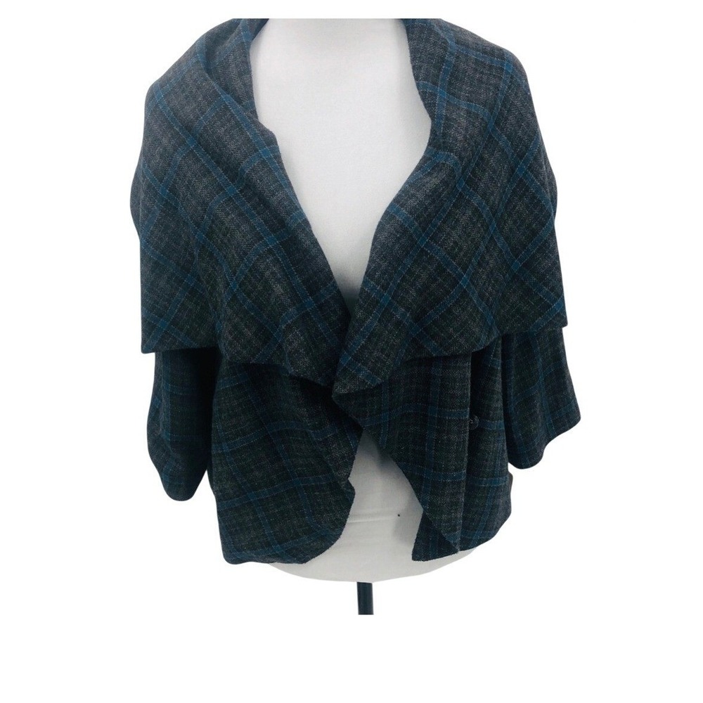 Cabi Women's plaid jacket oversize collar …